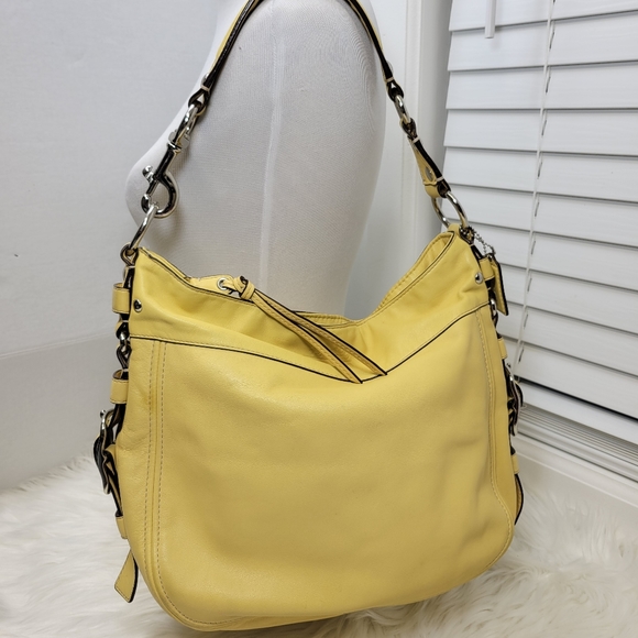 Coach Zoe genuine leather boho shoulder bucket bag - Picture 4 of 9